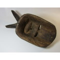 Very rare Antique wooden African Mask, 30cm x 16cm