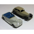 Lot of two very old Meccano Dinky Toys die cast model Cars, Armstrong Siddeley and one other