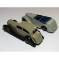 Lot of two very old Meccano Dinky Toys die cast model Cars, Armstrong Siddeley and one other