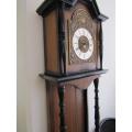 Vintage German made Grandfather clock, 1,92m, brass Dial **No reserve auction Now On at Port no.5**