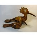 Vintage pair of collectable Knysna African Bird Carvers limited edition Birds "Hoopoe" 26cm and 38cm