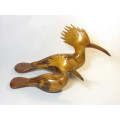 Vintage pair of collectable Knysna African Bird Carvers limited edition Birds "Hoopoe" 26cm and 38cm