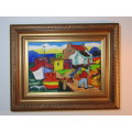 Original G Ihlenfeldt oil on board Painting with beautiful Frame, 51cm x 41cm, excellent condition