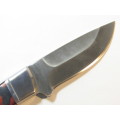 Quality Model K-91 Hunting Knife with hand stiched Sheath, excellent condition, 21cm, blade 10.5cm