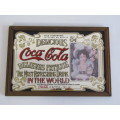 Vintage Coca Cola Mirror in excellent condition, 33cm x 23cm, framed