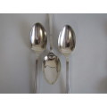 Vintage set of 6 original Chippendale Elkington & Co. silverplated Table Spoons, England, 18,5cm