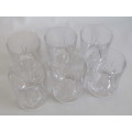 Boxed set of 6 Royal Crystal Rock cut crystal Whiskey Glasses, un-used