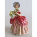 Lot of two collectable porcelain Figurines; Royal Doulton "Cissie" 13cm and Dresden in Box 12cm