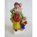 Lot of 3 very old porcelain figurines; 19th Century earthenware, Staffordshire and Wade