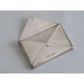 Hallmarked sterling Silver Business Card Holder with hinged Lid, Birmingham 1993, 9x6cm, 86.5g