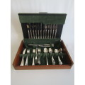 Original Arthur Price Retro Cutlety set in wooden Canteen, 1950's, Country Silverplate, 59 piece