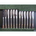 Original Arthur Price Retro Cutlety set in wooden Canteen, 1950's, Country Silverplate, 59 piece