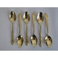 Set of 6 24ct Gold Plated stainless steel Tea Spoons, Korea, 15.5cm, others available