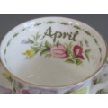 Vintage 1970 original Royal Albert Flower of the Month Tea Duo "April - Sweet Pea", perfect cond.