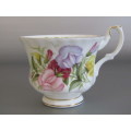 Vintage 1970 original Royal Albert Flower of the Month Tea Duo "April - Sweet Pea", perfect cond.