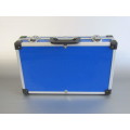 Sturdy blue Carry Case with aluminium supports and corner protection, excellent condition, 40x24cm