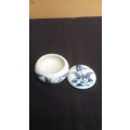 Beautiful Blue and White Dragonfly Trinket Bowl