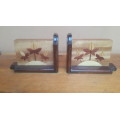 Beautiful wooden bookends