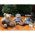 3 Collectable Sports Teddy Bears