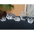 Collection of Full Lead Crystal Ornaments by Mats Jonasson Sweden