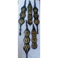 5 Decorative Brass Buckle horse straps
