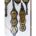 5 Decorative Brass Buckle horse straps