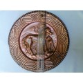 Beautiful Copper wall plate of Horse and foal