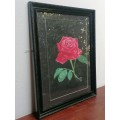 Red rose Acrylic painting by L.J. Robinson