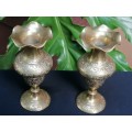 2 small Vintage British India Brass vases