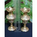2 small Vintage British India Brass vases