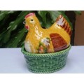 Small Ornamental Hen shaped egg basket