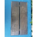 Hand carved Wooden vintage Mancala / Bao Game board