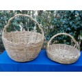 2 vintage Cane Baskets