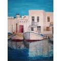 Moored boats Painting