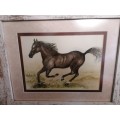Painting of a horse by L Knight