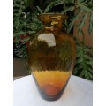 Beautiful Bloomsbury handmade Amber glass vase