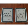 2 Lovely Cape Dutch house drawings