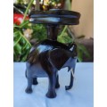 Hand carved solid wood Elephant ashtray