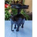 Hand carved solid wood Elephant ashtray