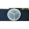 Beautiful silver plate trimmed snack plate