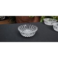 6 vintage lead crystal pudding bowls