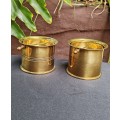 2 Solid Brass trench art Incencse Burners