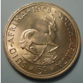 1958 Crown (Silver 5-Shilling) : Union of South Africa : MINT STATE