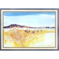 Original framed watercolour painting by LOUIS HIEMSTRA