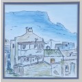 Original watercolour and ink painting of Distrix 6 - Cape Town -  signed BONNIE