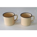 2x Enamel cups as per photo