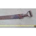 Vintage two man crosscut pull saw - 1,42m