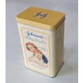 Johnson`s baby powder tin as per photos