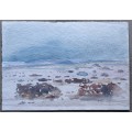 Original unframed watercolor Namibia scene painting by Gerrit van Schouwenburg as per photos