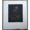 Original unframed etch of a flower by Gerrit van Schouwenburg as per photos